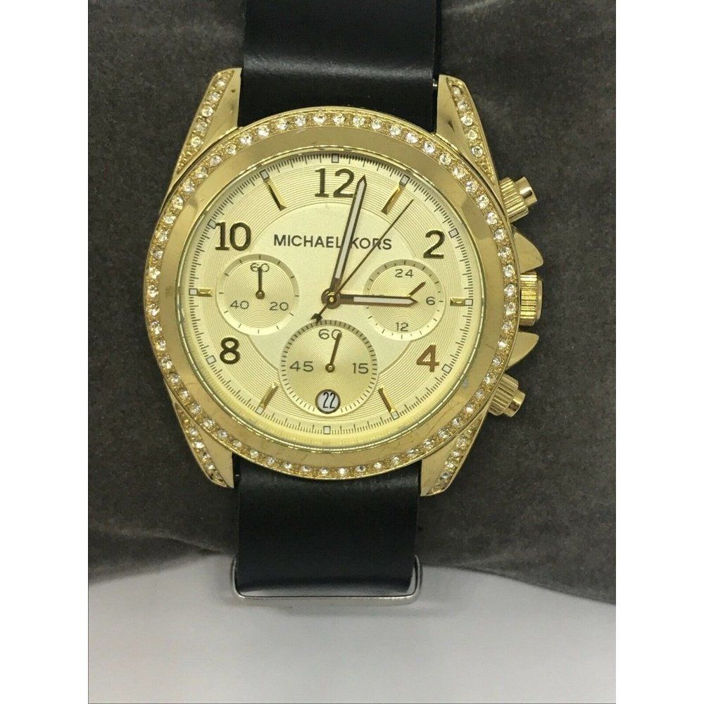 Michael Kors Mk5166 Women's Black Leather Analog G